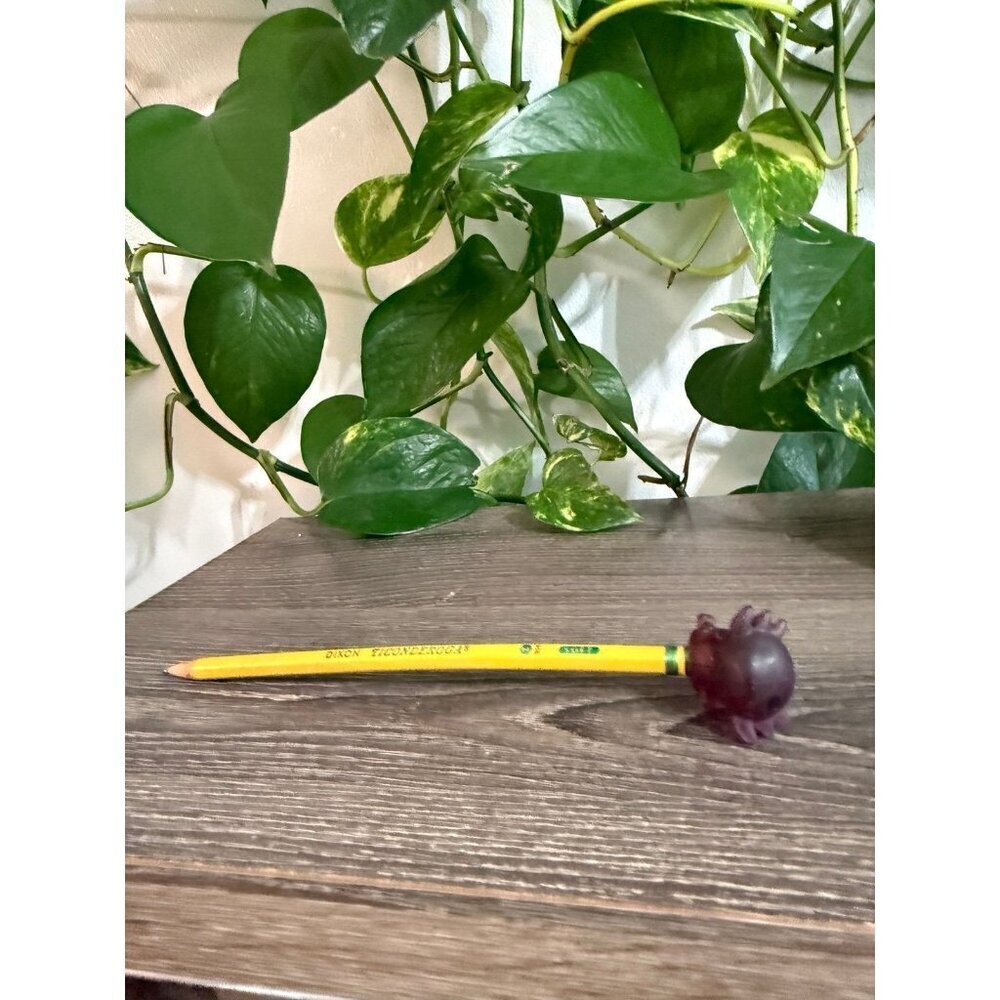 Purple, axolotl, pencil topper